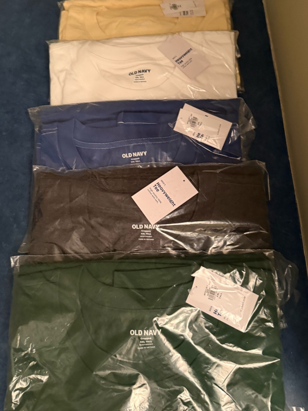 Old navy Heavyweight Pocket Shortsleeve  T-Shirt bundle of 5 size XXL TALL NWT
